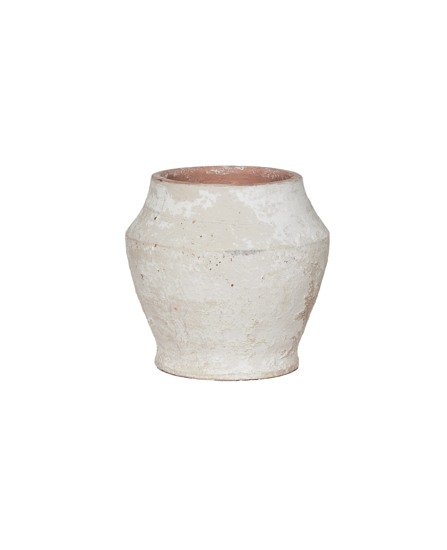 Reproduction Cache Pot - Whitewash from Vietnam made of Ceramic