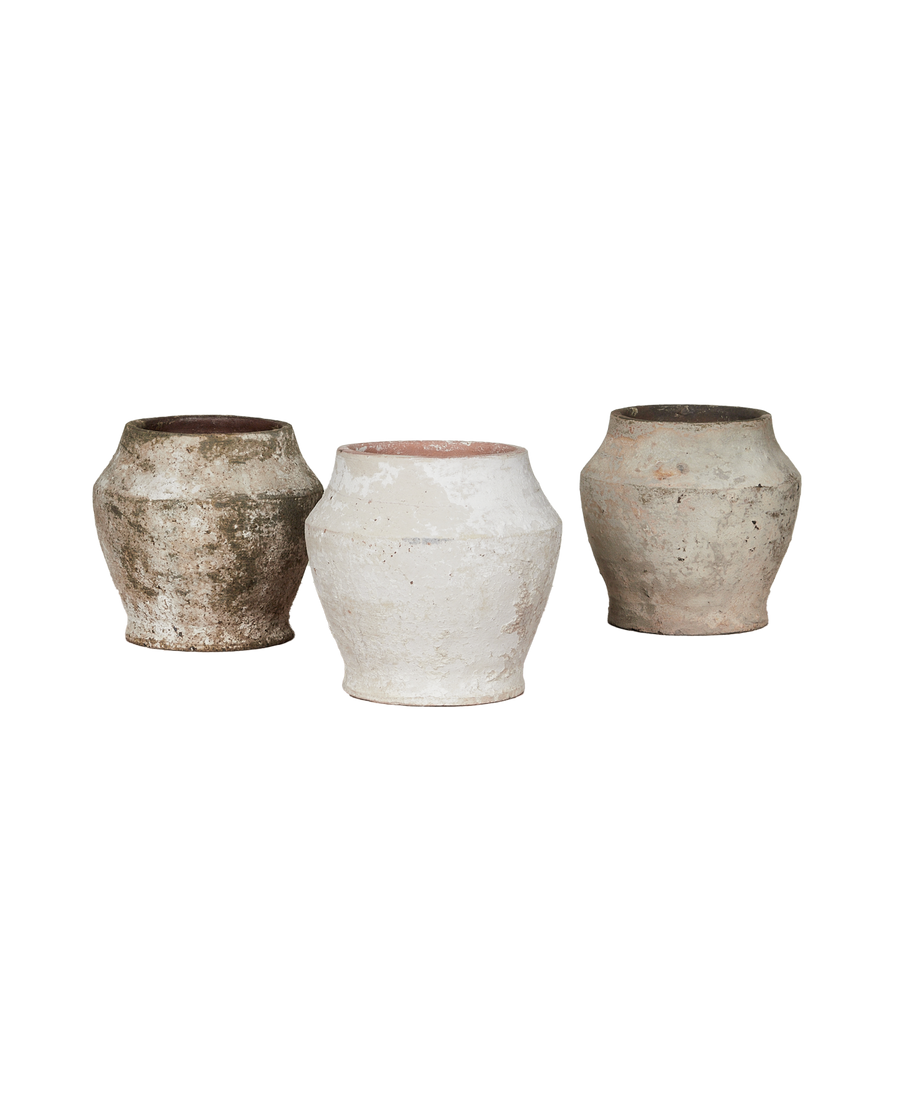 Reproduction Cache Pot - Whitewash from Vietnam made of Ceramic