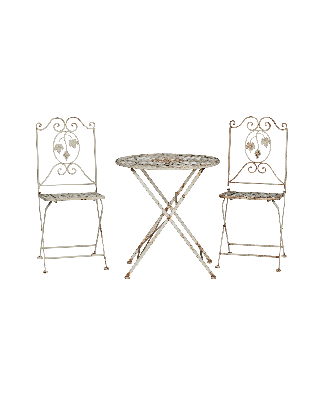 Vintage Metal Bistro Set - 3 Piece from France made of Metal