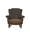 Napolean Armchair  - Blue Check