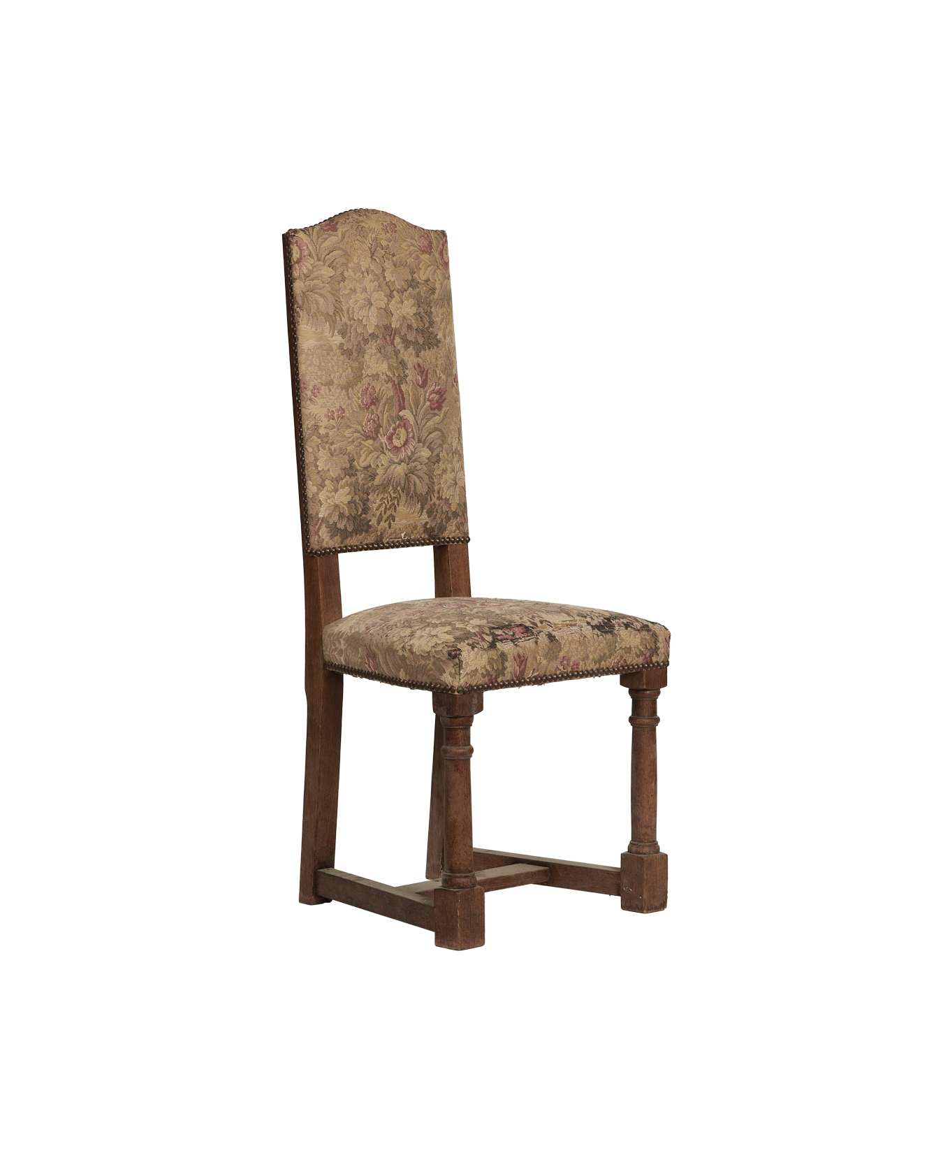 Vintage Floral Chair - Tall Back from France made of Upholstery
