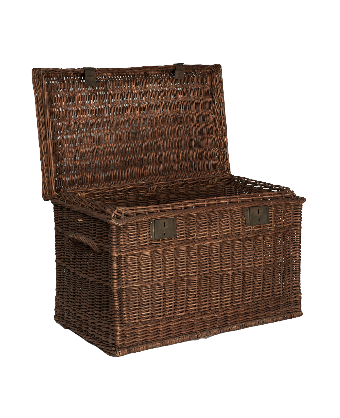 Antique Wicker Trunk from France made of Wicker