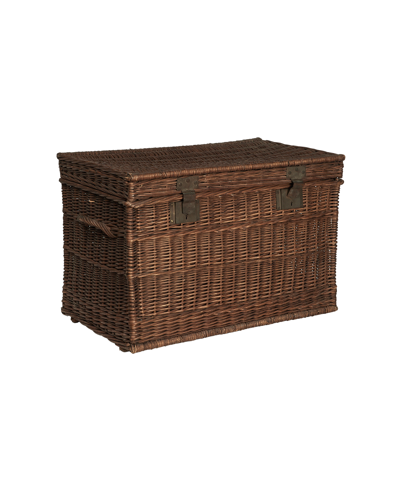 Antique Wicker Trunk from France made of Wicker