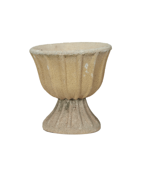 Cement Planter - Fluted Tilt