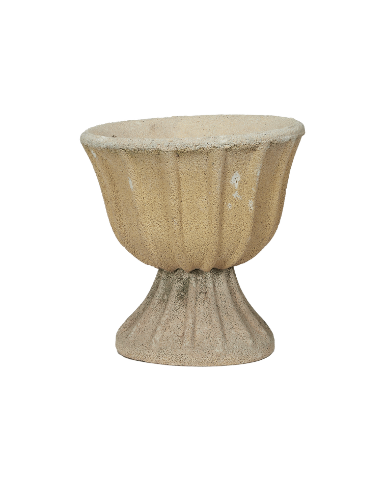 Cement Planter - Fluted Tilt