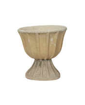 Cement Planter - Fluted Tilt