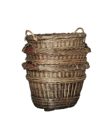 Vintage Champagne Grape Basket - Assorted from France made of Wicker