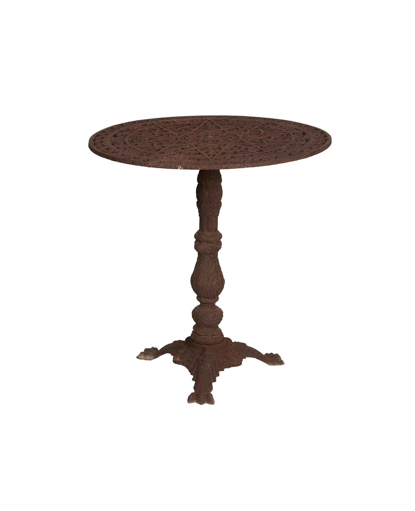 Antique Metal Bistro Table - Round Trio from France made of Metal