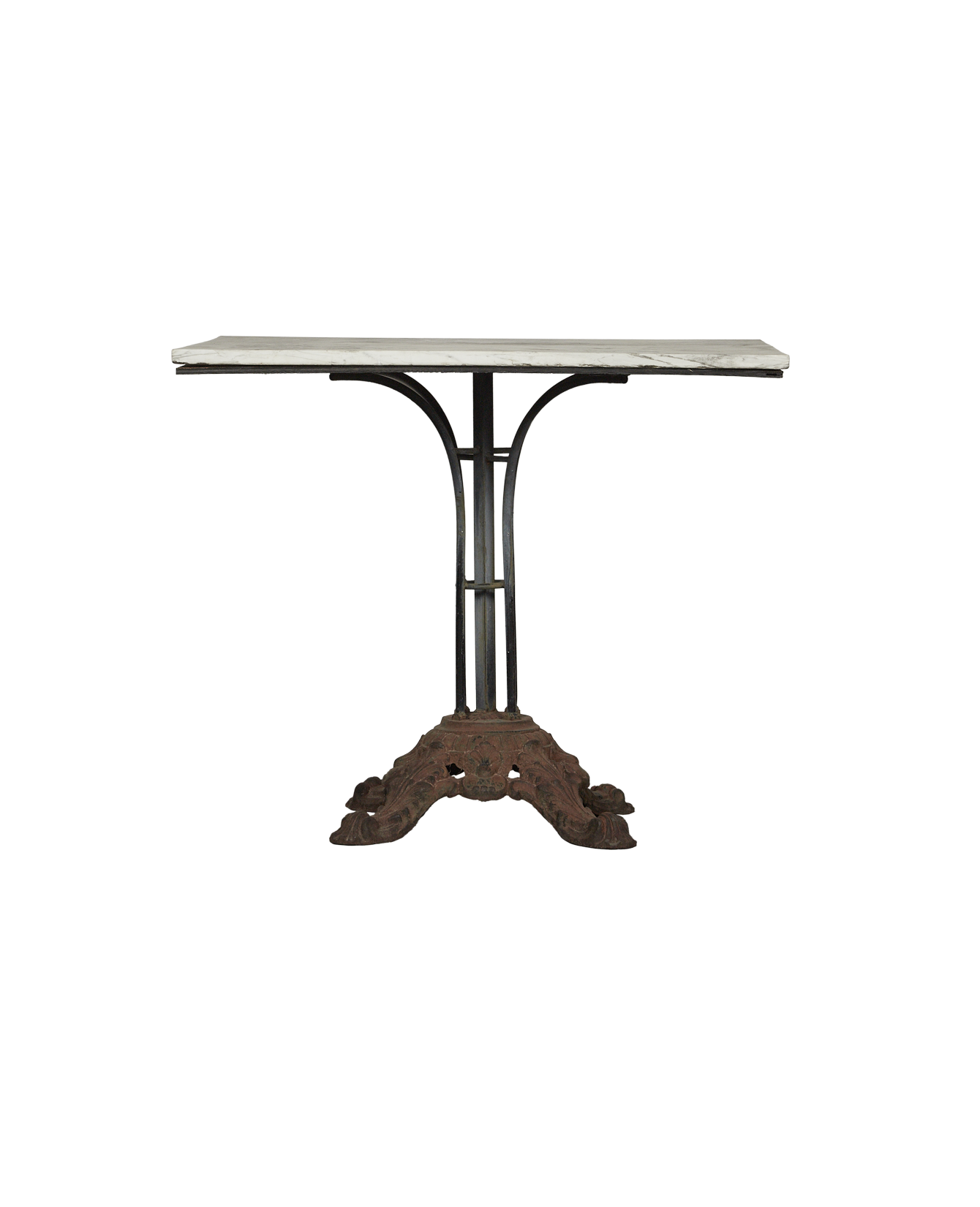 Antique Marble Bistro Dining Table - Square from France made of Marble