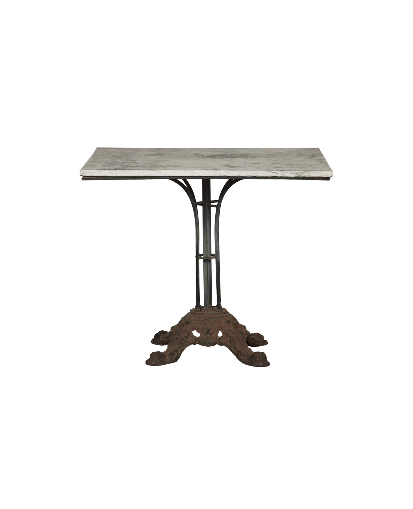 Antique Marble Bistro Dining Table - Square from France made of Marble