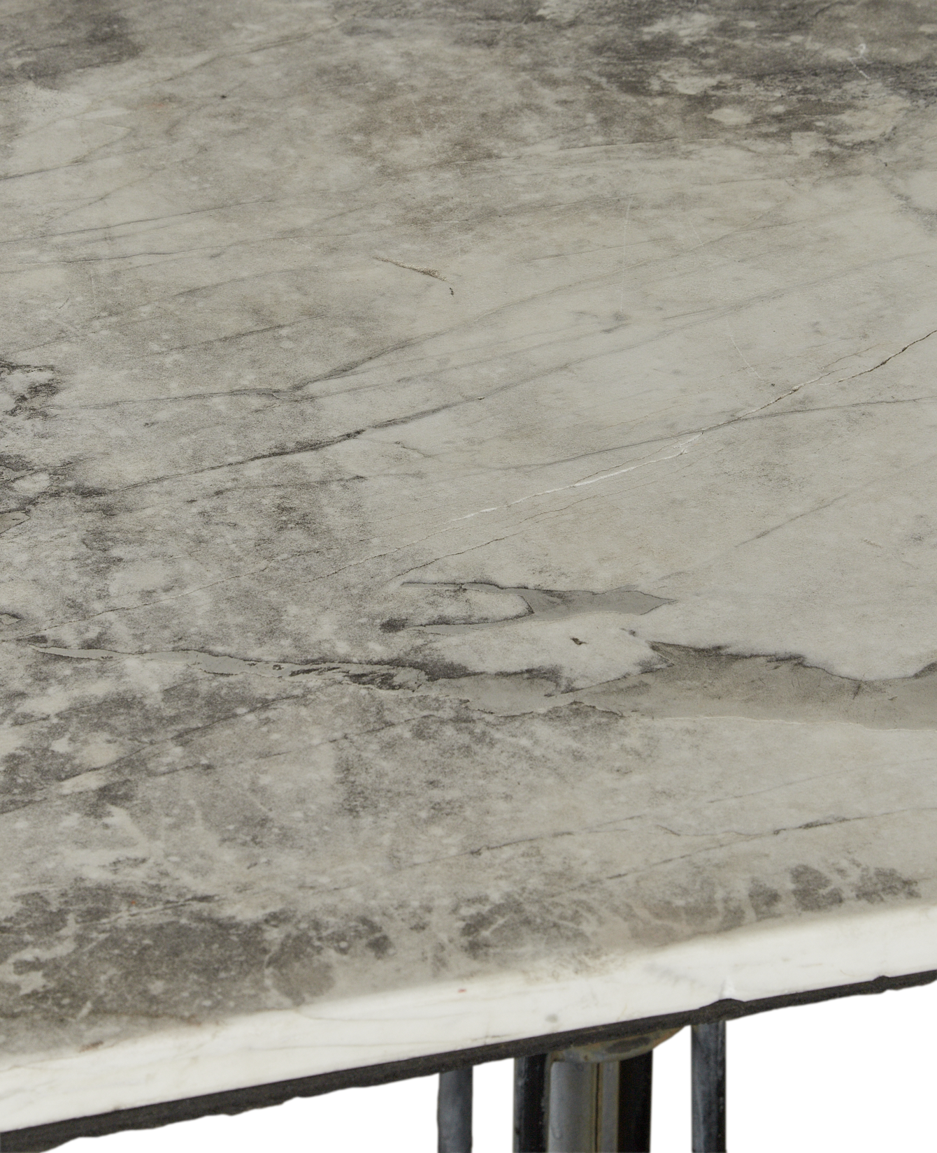 Antique Marble Bistro Dining Table - Square from France made of Marble