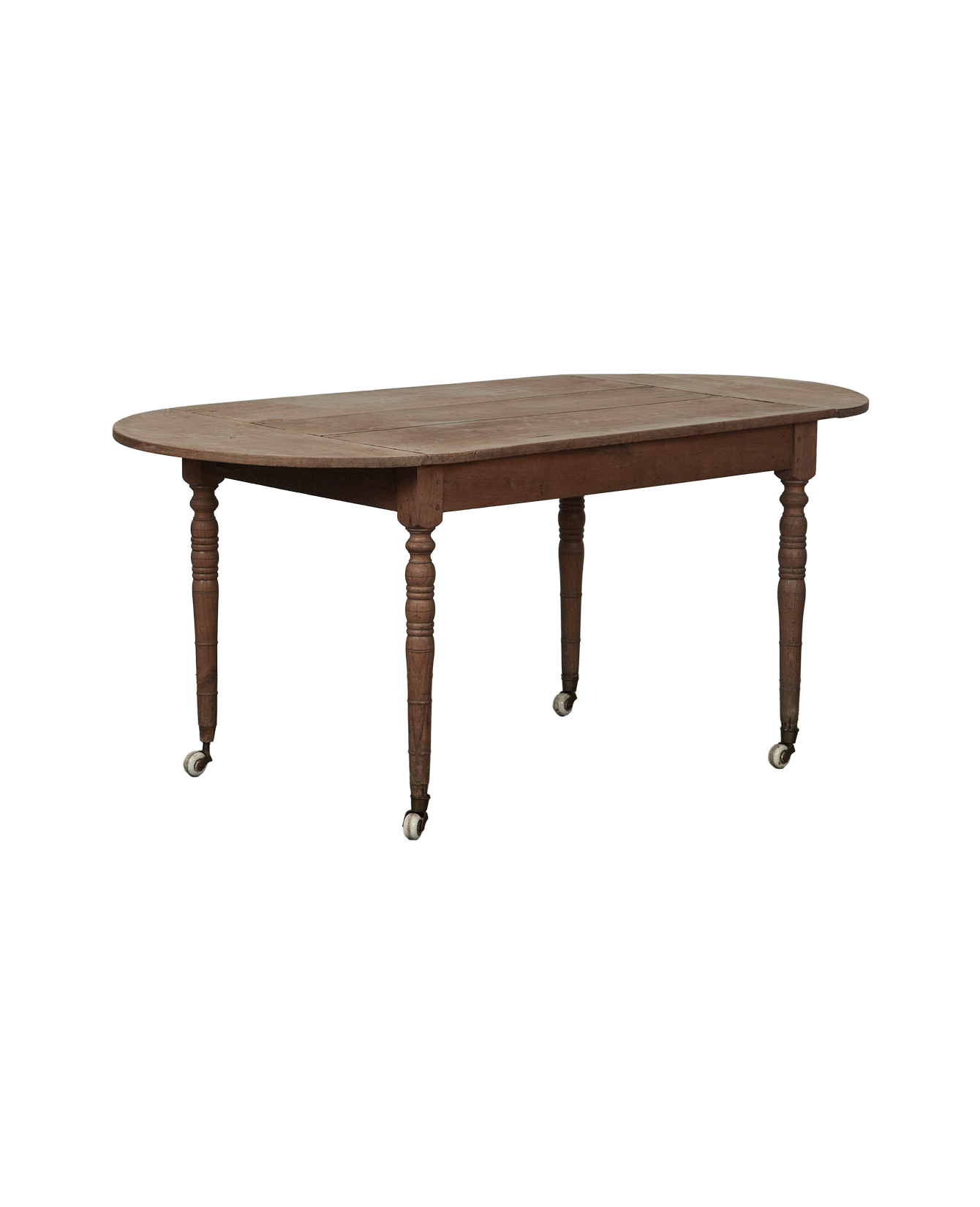 Antique Drop Leaf Caster Table from France made of Wood