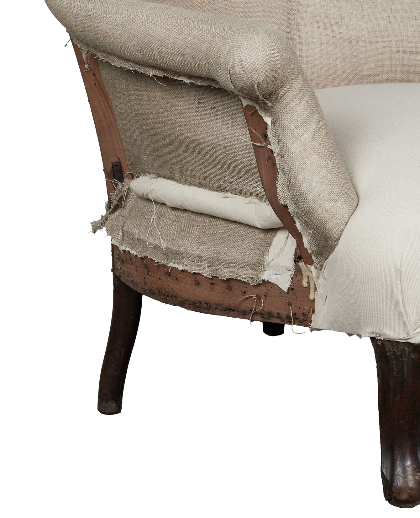 Vintage Napolean Armchair from France made of Upholstery