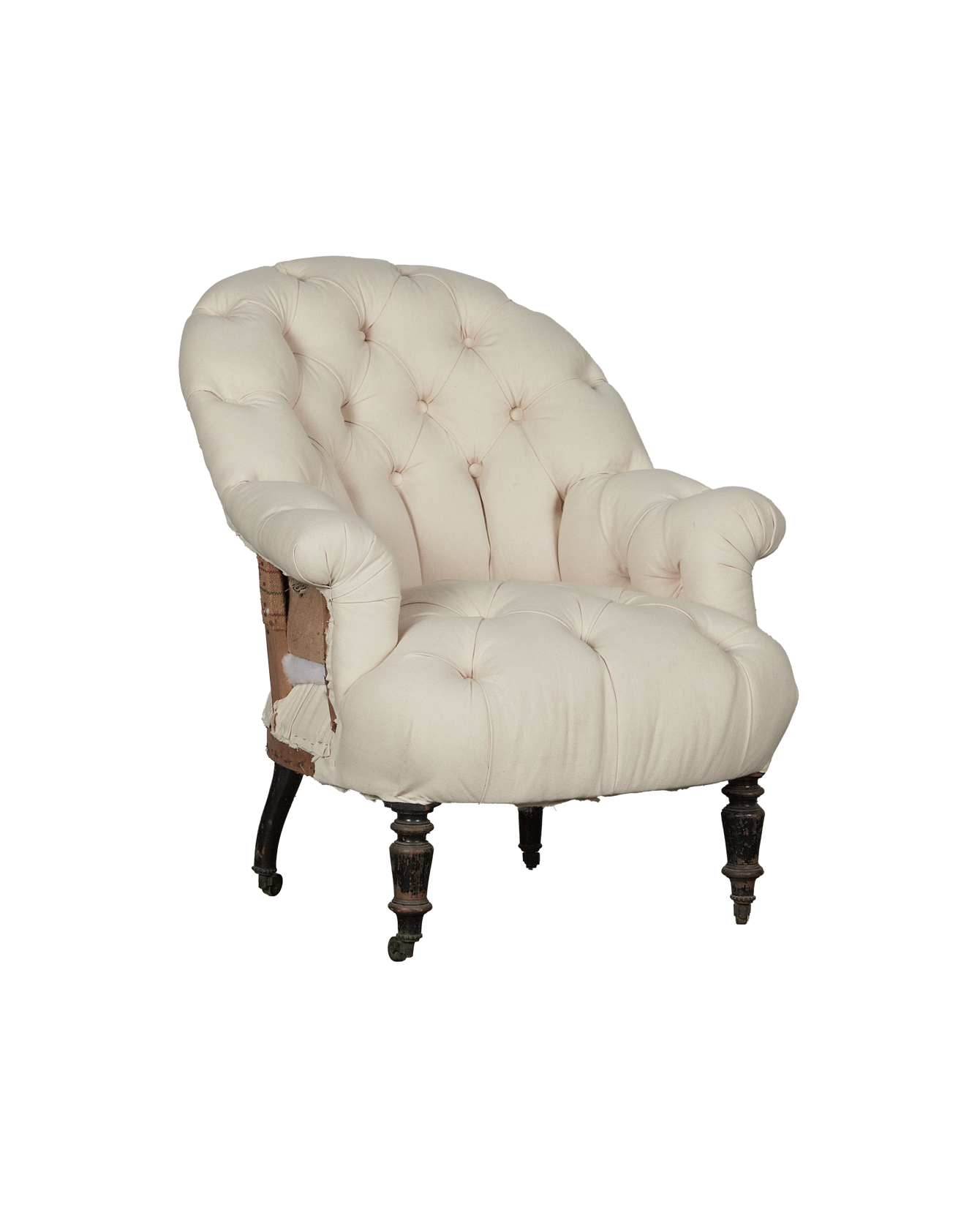 Vintage Napolean Armchair from France made of Upholstery