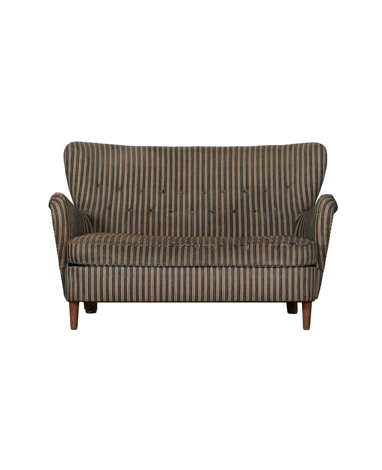 Vintage Wing Sofa from Sweden made of Upholstery