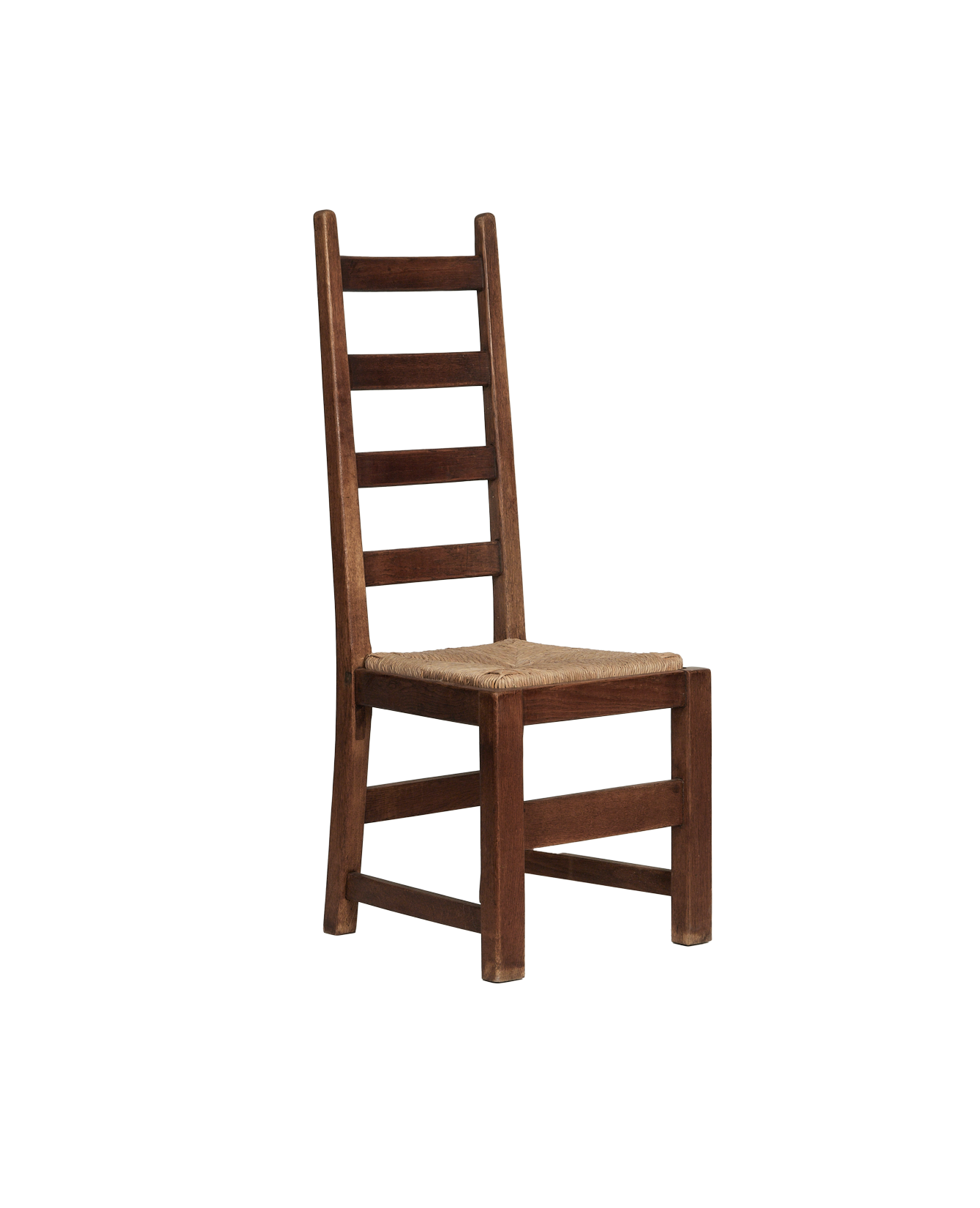 Vintage Rush Chair - Tall Back from France made of Wood