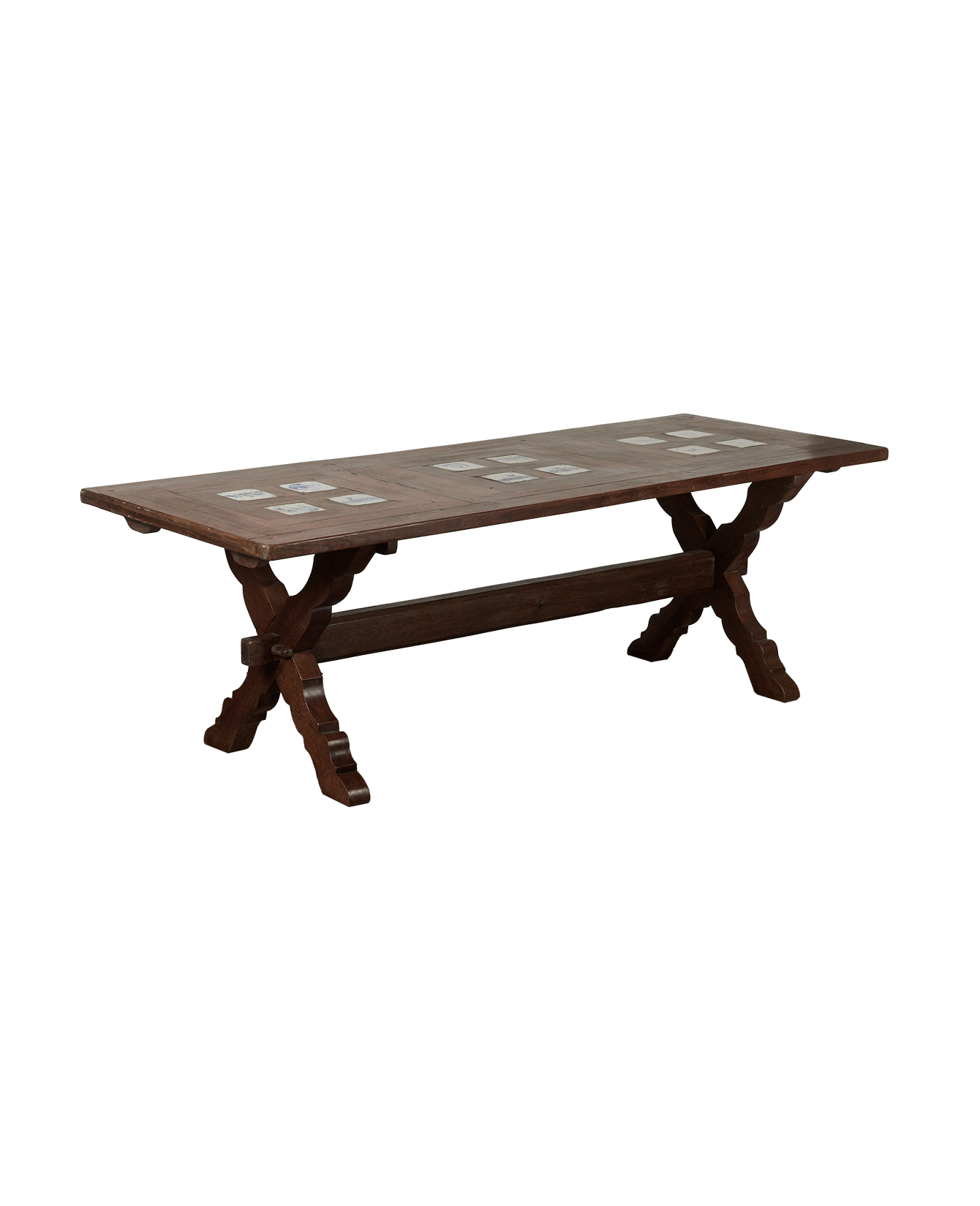 Antique Porcelain Tile Table from Holland made of Wood