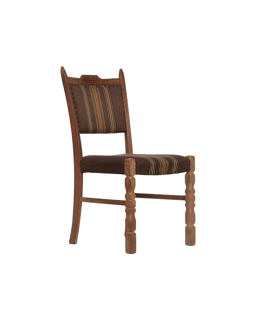 Vintage Henning Style Chair - Woodcarve from Denmark made of Upholstery