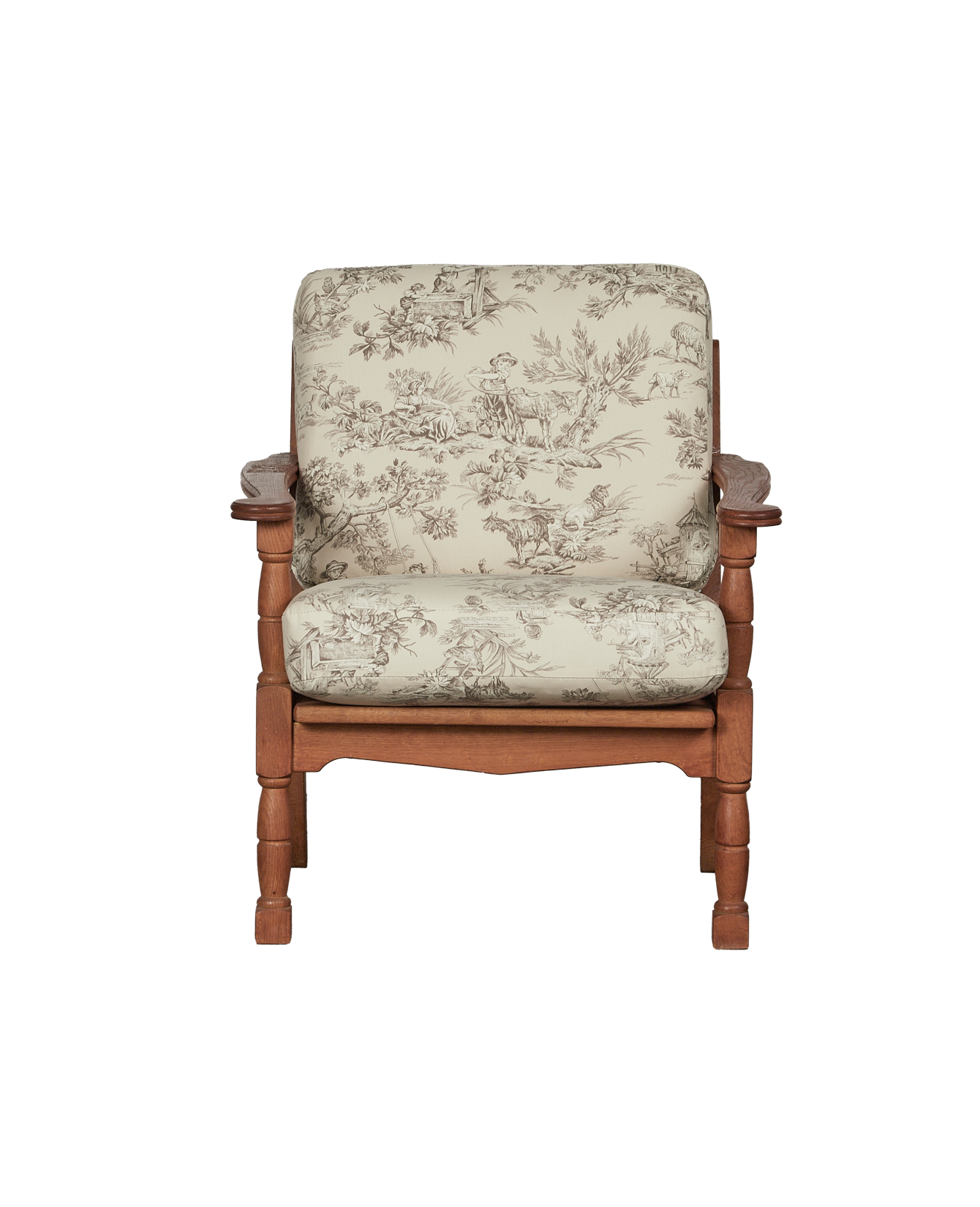 Vintage Henning Style Low Armchair from Denmark made of Upholstery