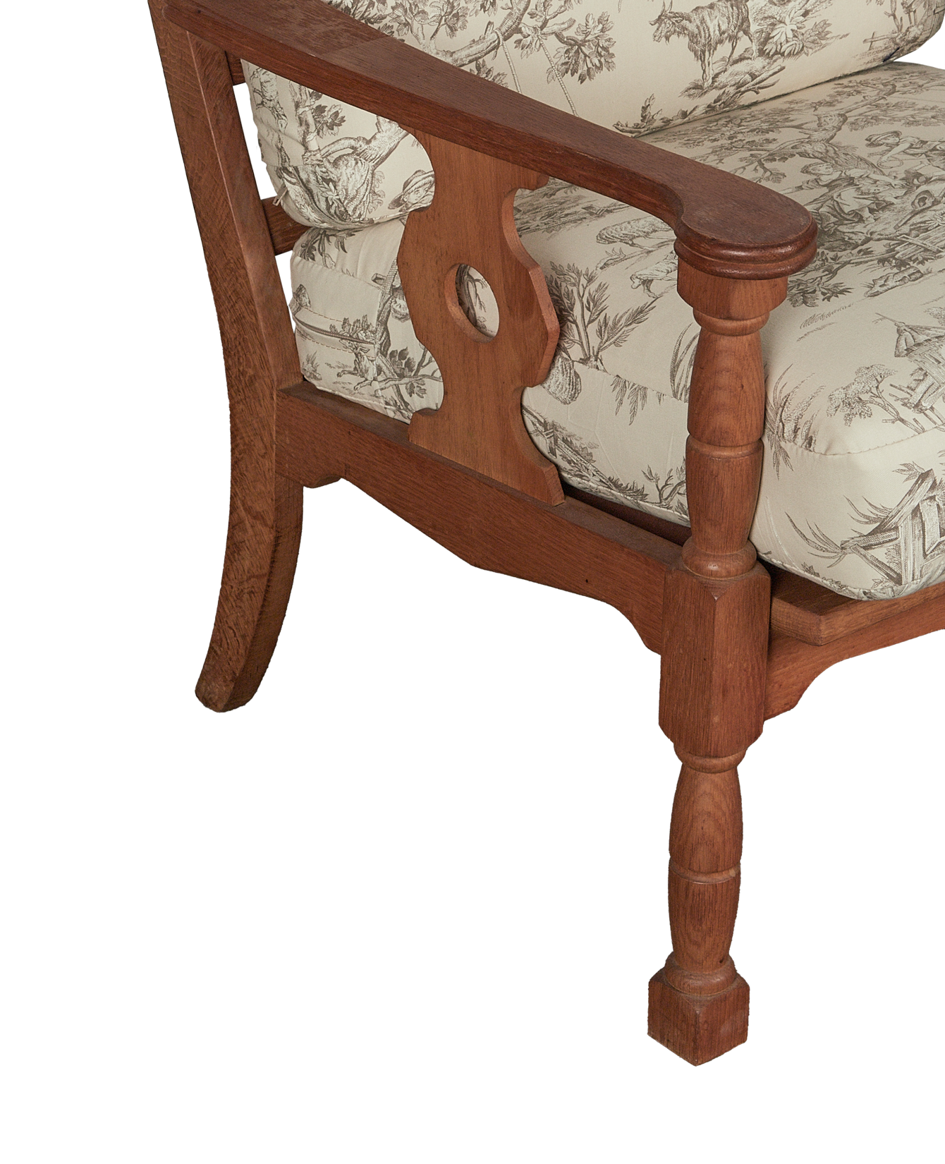 Vintage Henning Style Low Armchair from Denmark made of Upholstery