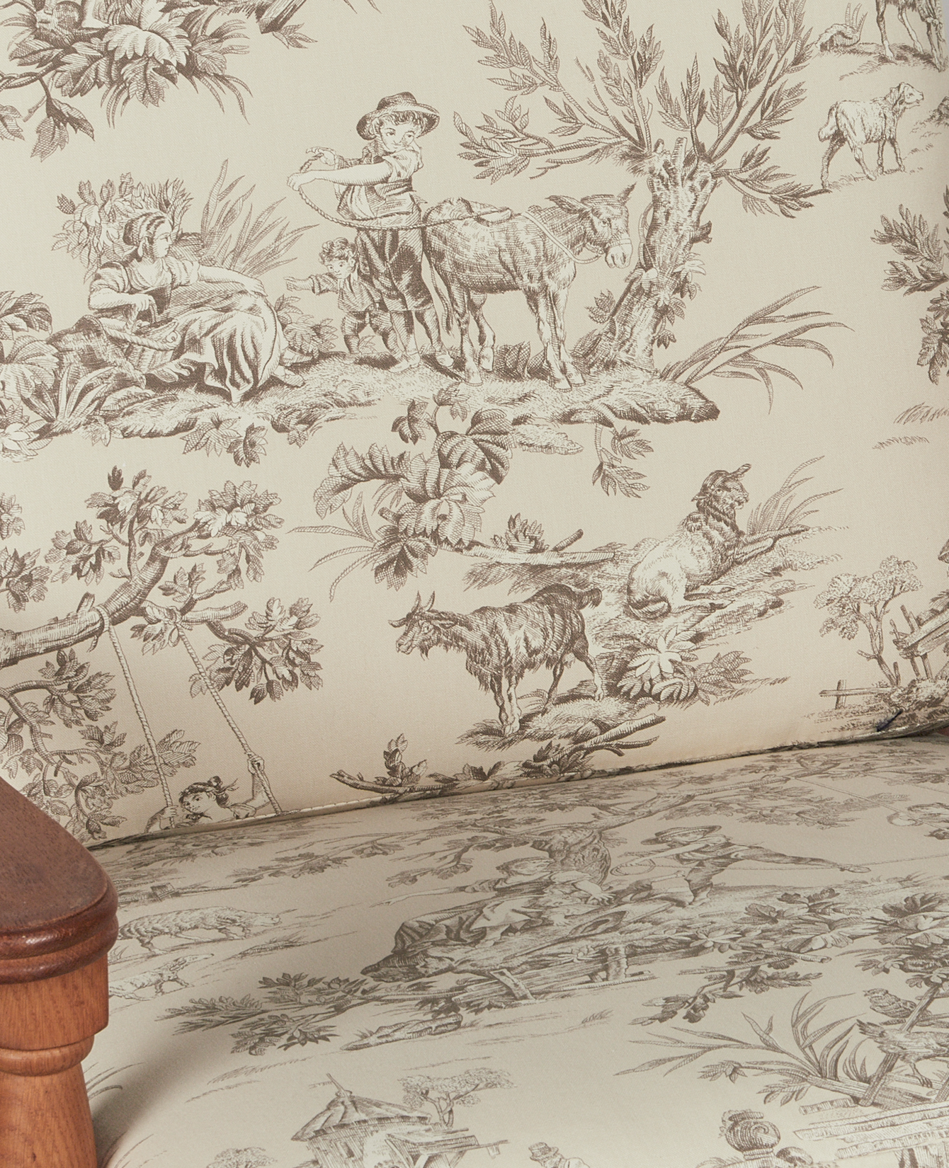 Vintage Henning Style Low Armchair from Denmark made of Upholstery