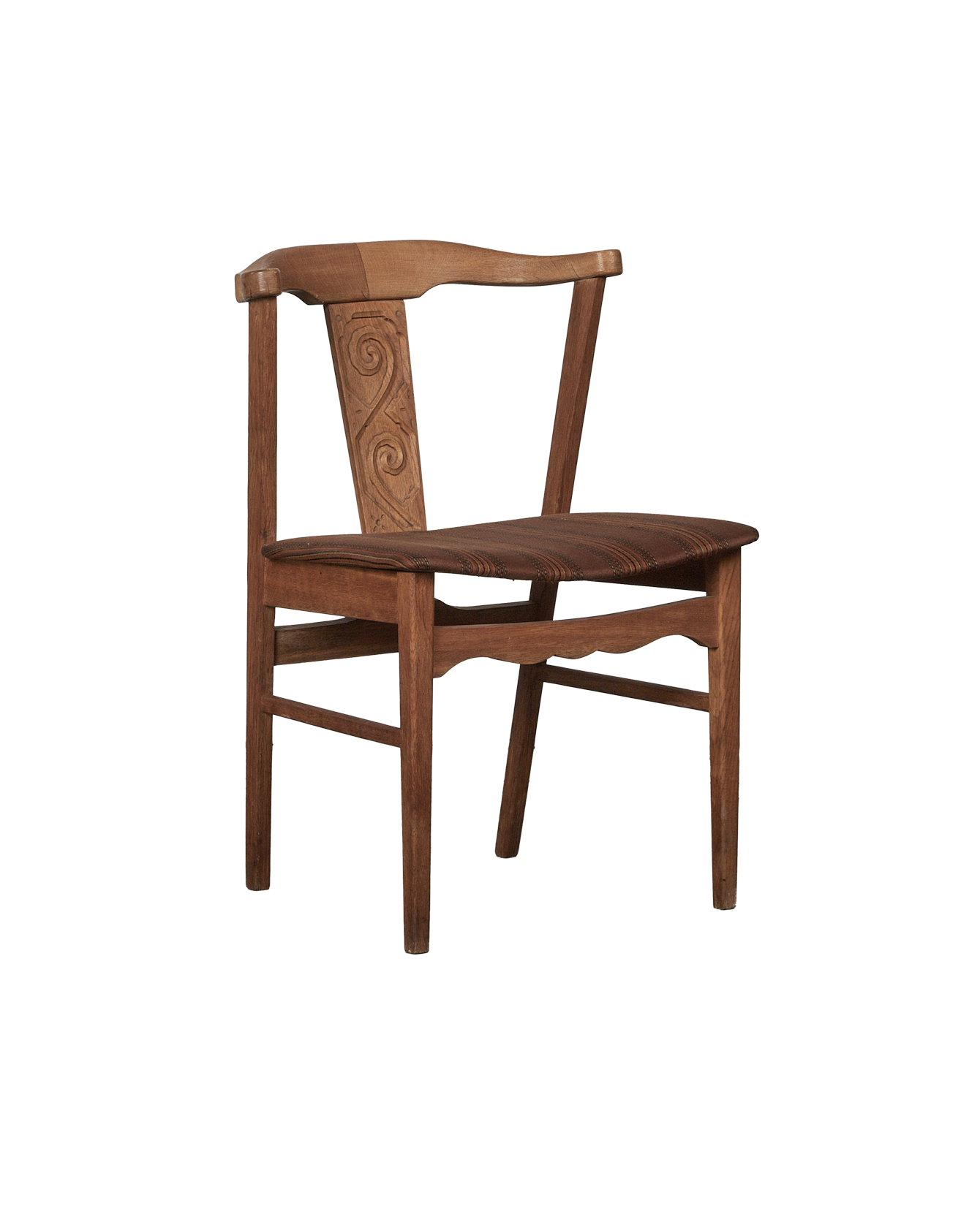 Vintage Henning Chair - Swirl Curve from Denmark made of Upholstery