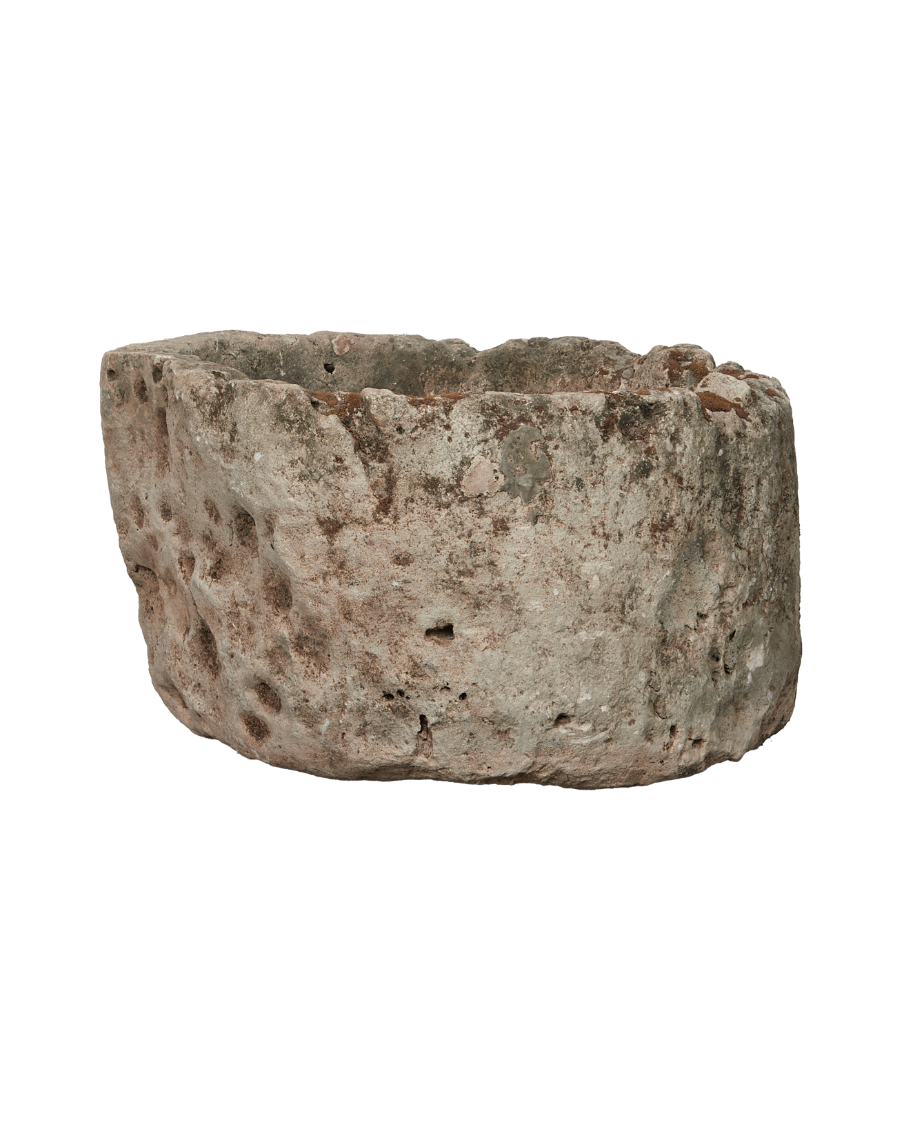 Vintage Limestone Trough - Round from Indonesia - Planters, Fountains, & Water Features