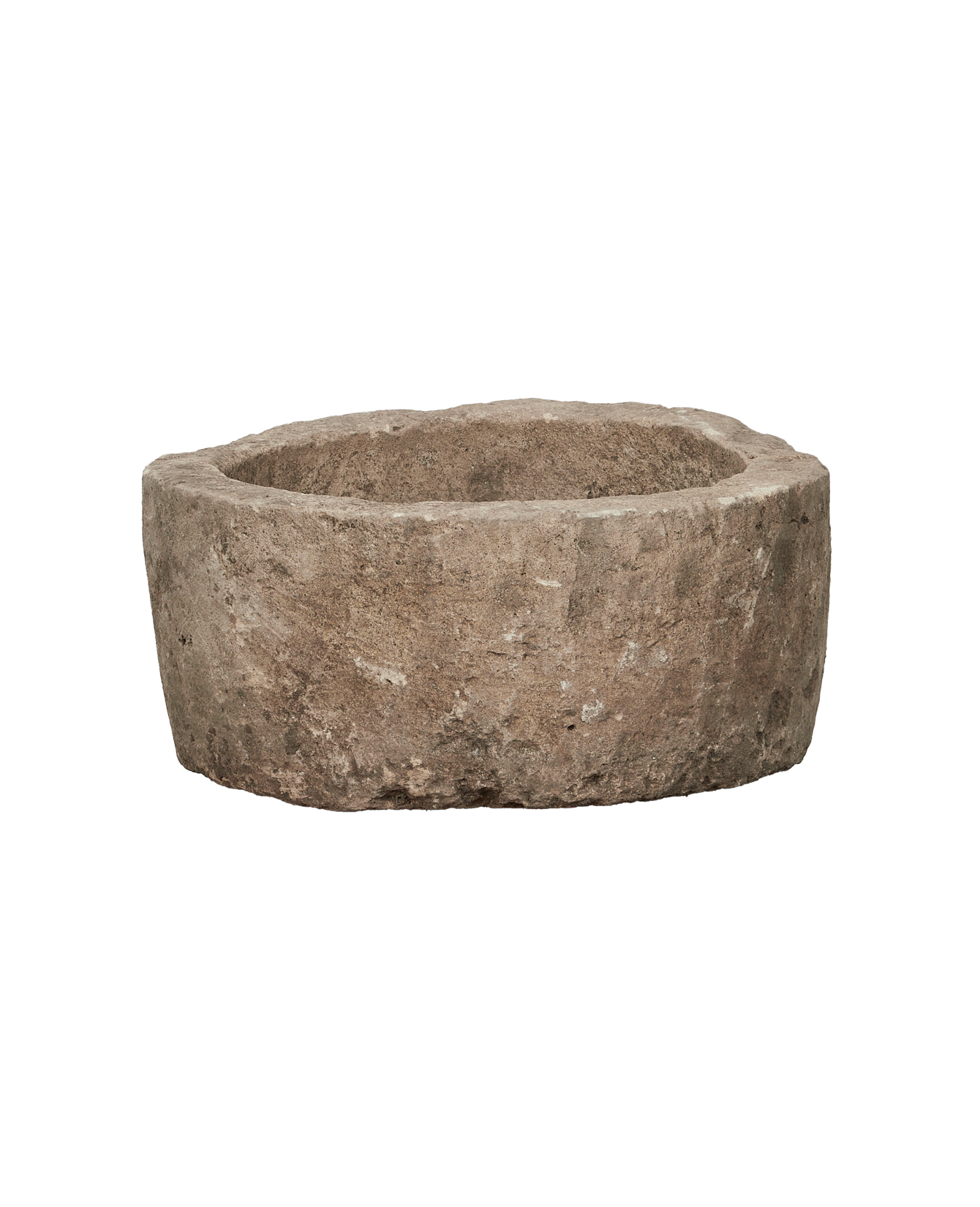Vintage Limestone Trough - Round from Indonesia - Planters, Fountains, & Water Features