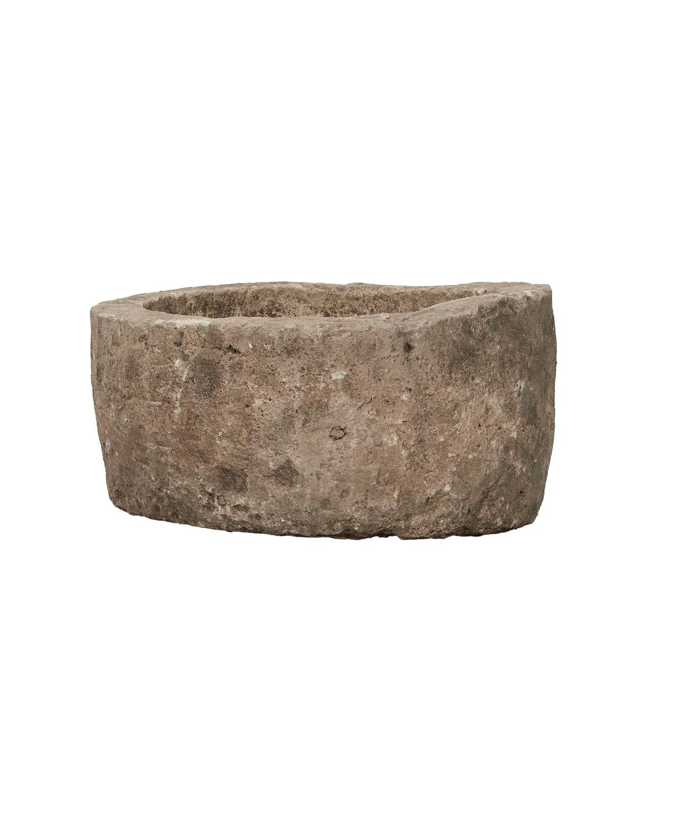 Vintage Limestone Trough - Round from Indonesia - Planters, Fountains, & Water Features