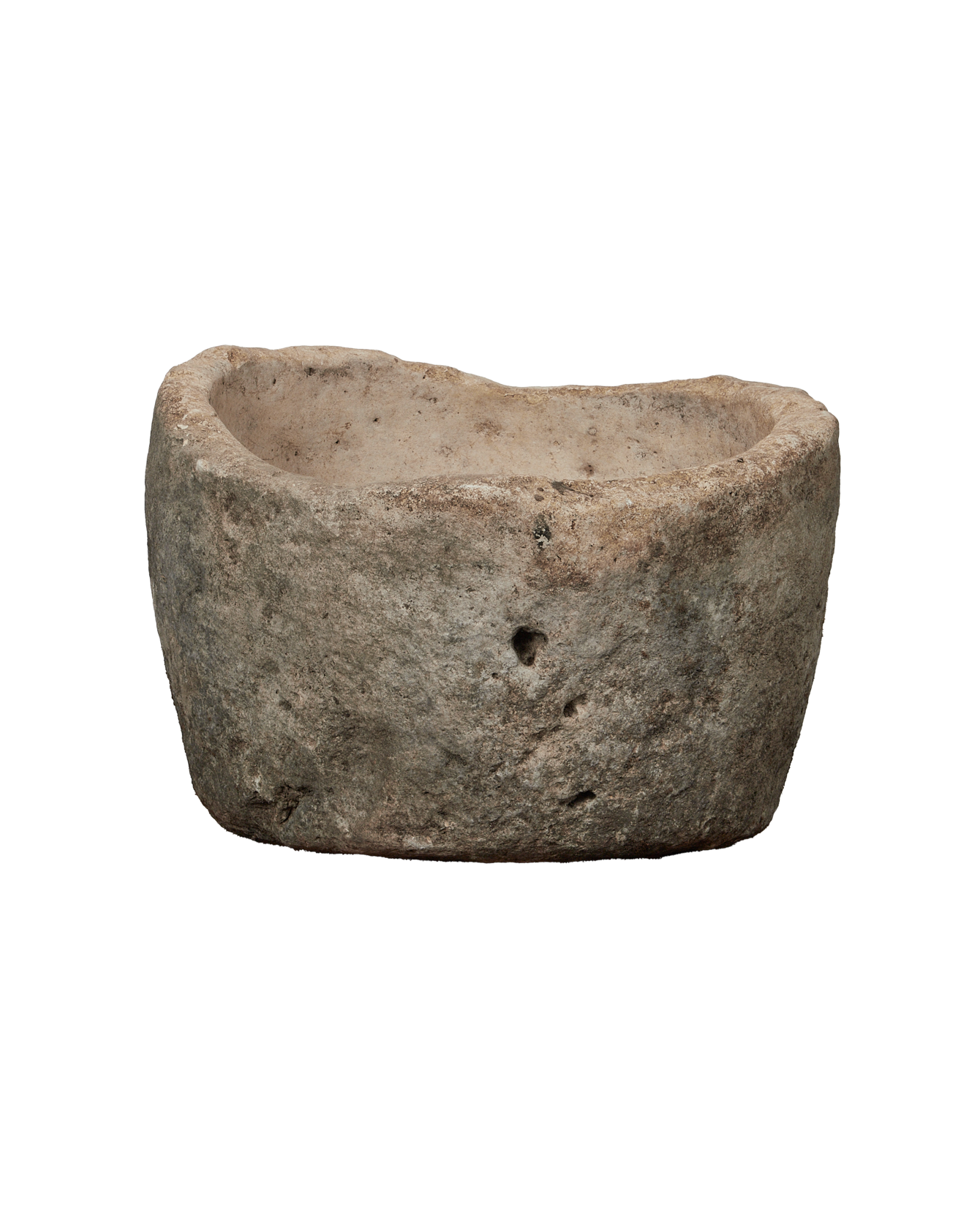 Vintage Limestone Trough - Round from Indonesia - Planters, Fountains, & Water Features