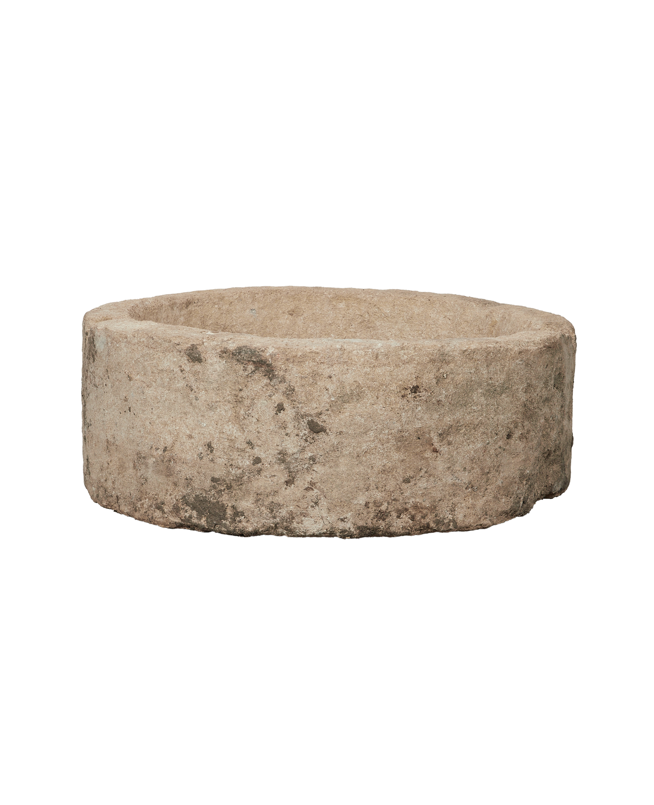 Vintage Limestone Trough - Round from Indonesia - Planters, Fountains, & Water Features