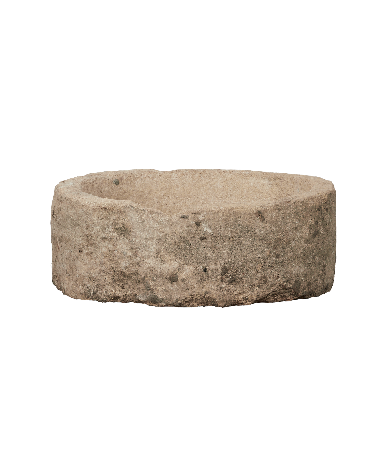 Vintage Limestone Trough - Round from Indonesia - Planters, Fountains, & Water Features