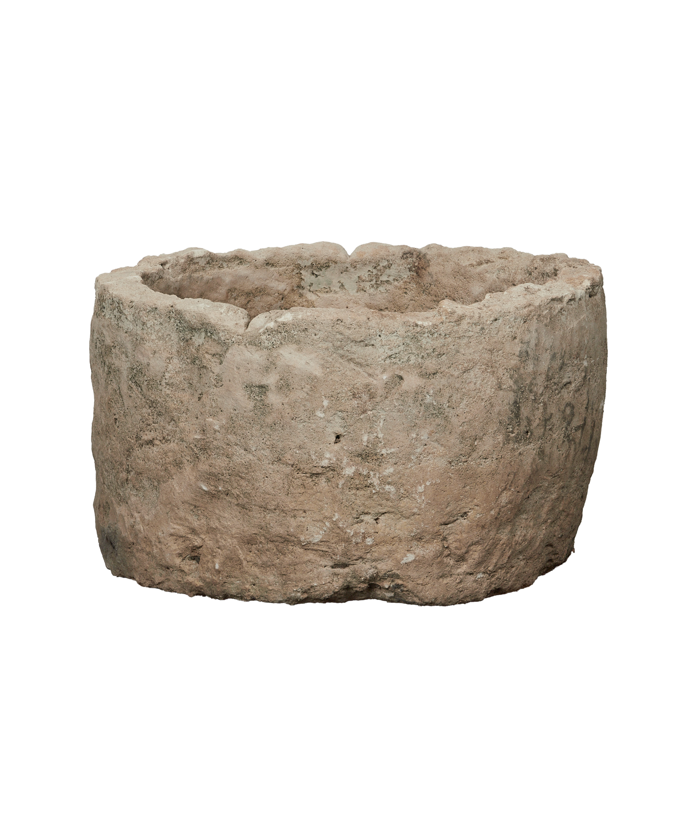 Vintage Limestone Trough - Round from Indonesia - Planters, Fountains, & Water Features