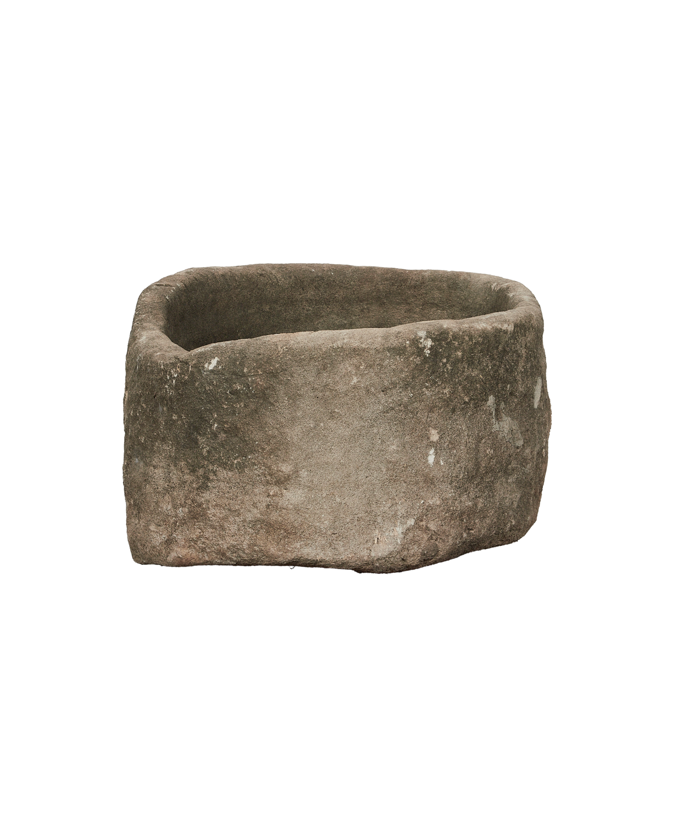 Vintage Limestone Trough - Round from Indonesia - Planters, Fountains, & Water Features