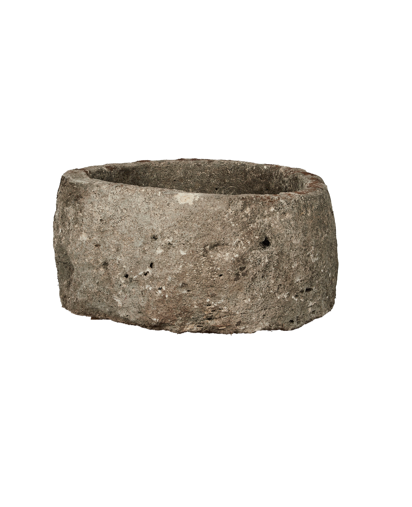 Vintage Limestone Trough - Round from Indonesia - Planters, Fountains, & Water Features