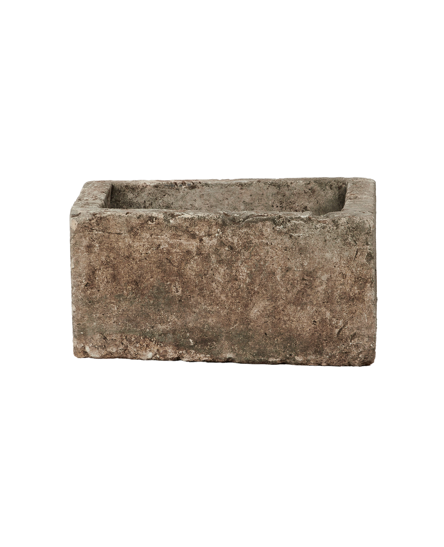 Vintage Limestone Trough - Rectangle from Indonesia - Planters, Fountains, & Water Features