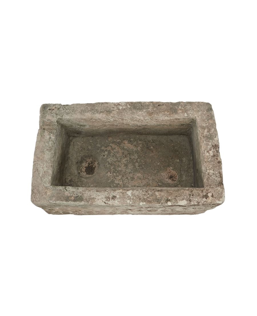 Vintage Limestone Trough - Rectangle from Indonesia - Planters, Fountains, & Water Features