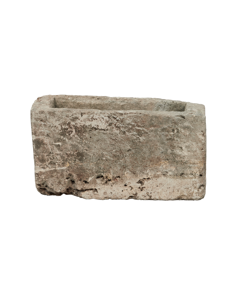 Vintage Limestone Trough - Rectangle from Indonesia - Planters, Fountains, & Water Features