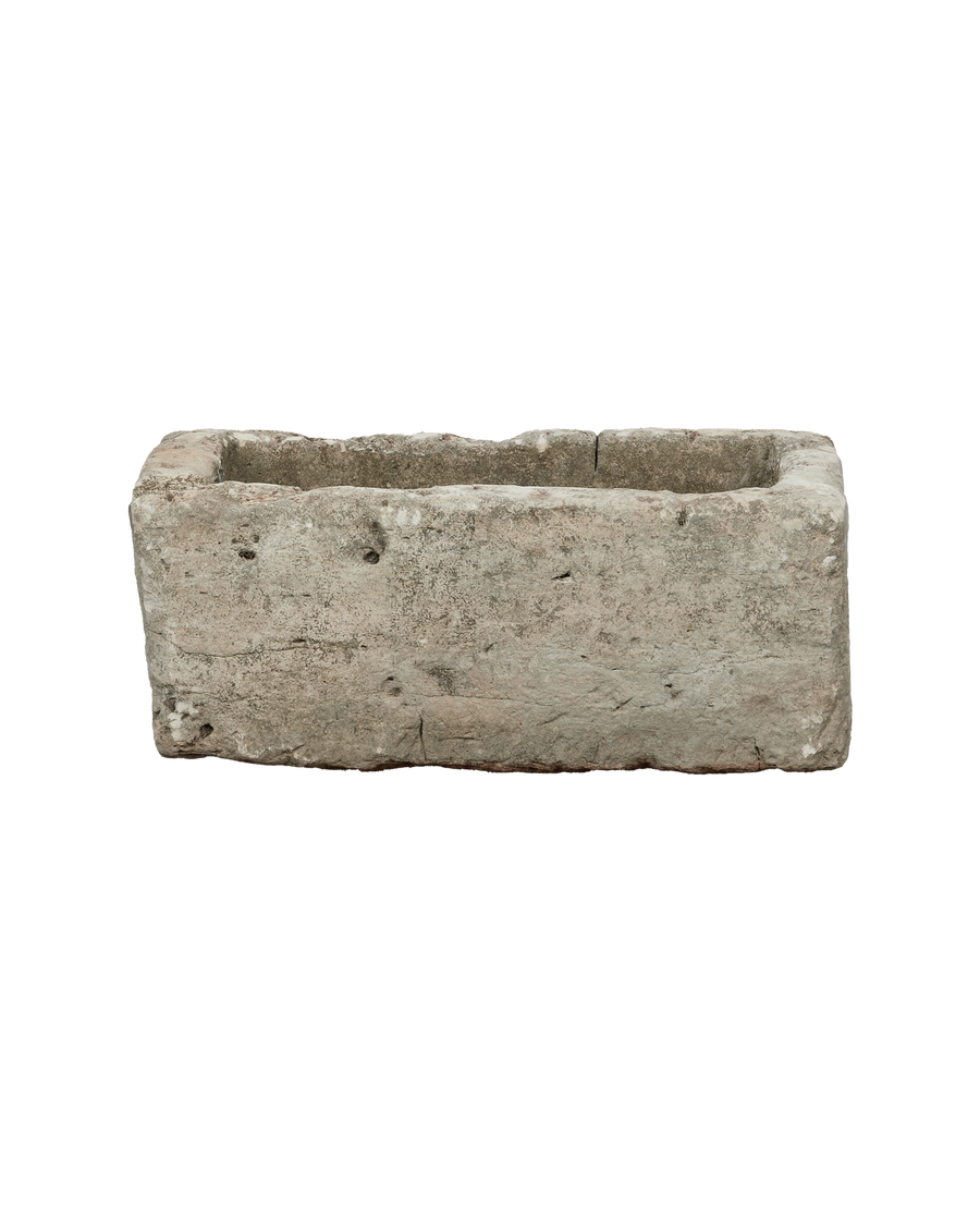 Vintage Limestone Trough - Rectangle from Indonesia - Planters, Fountains, & Water Features