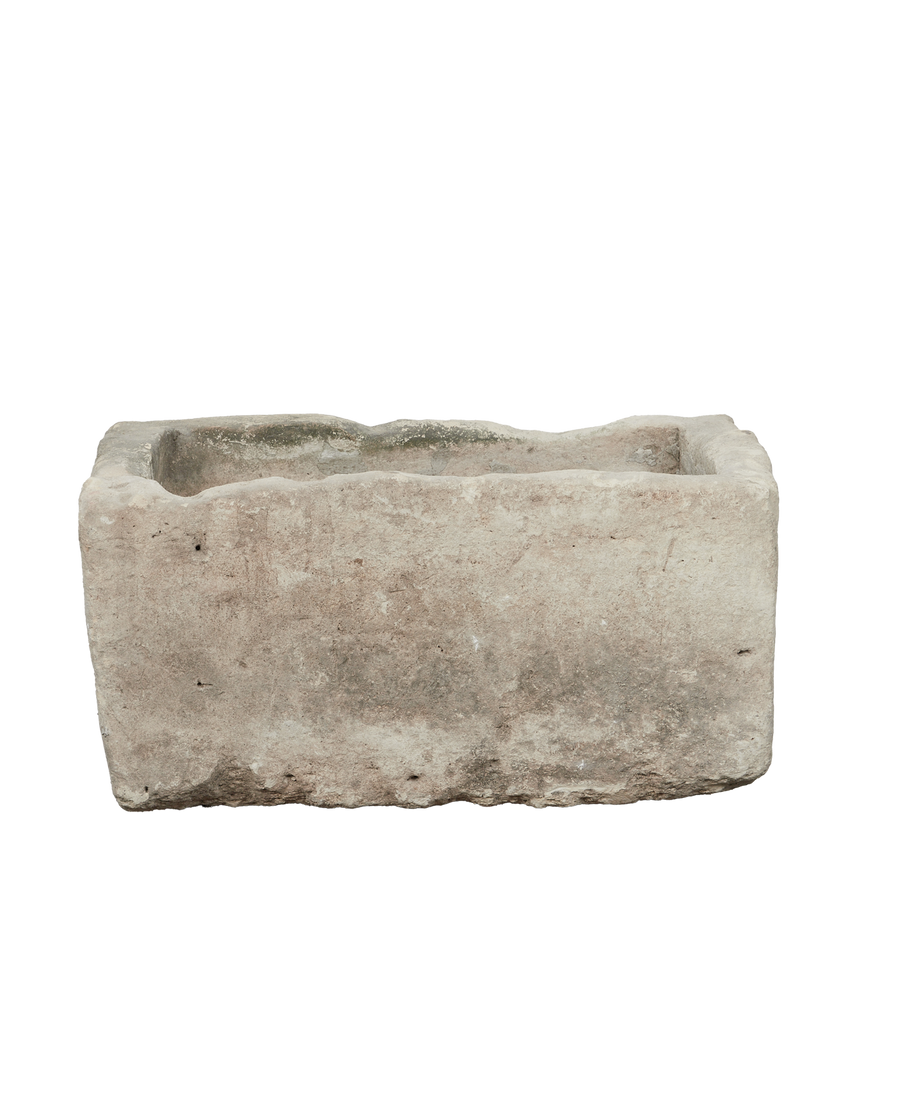 Vintage Limestone Trough - Rectangle from Indonesia - Planters, Fountains, & Water Features