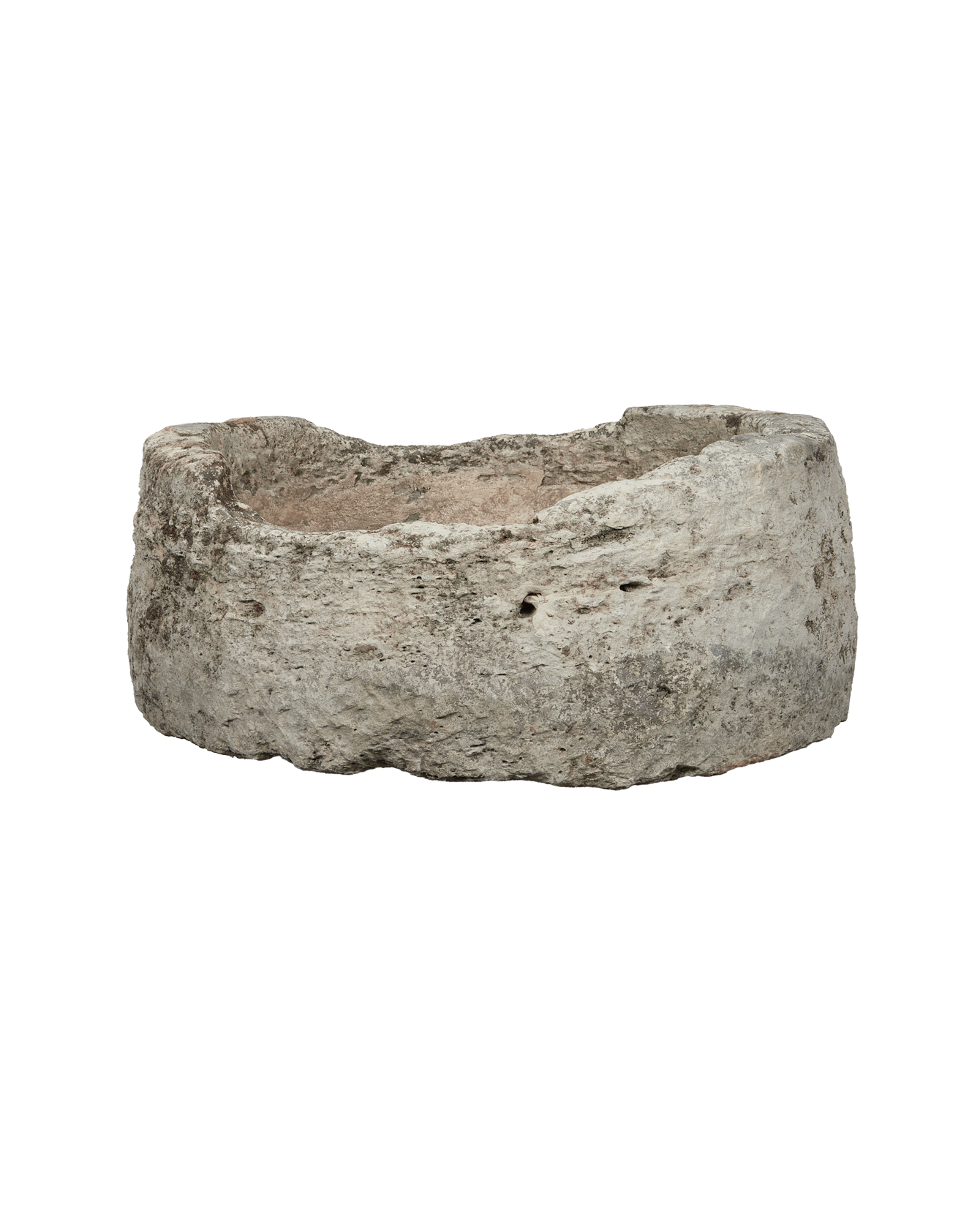 Vintage Limestone Trough - Round from Indonesia - Planters, Fountains, & Water Features