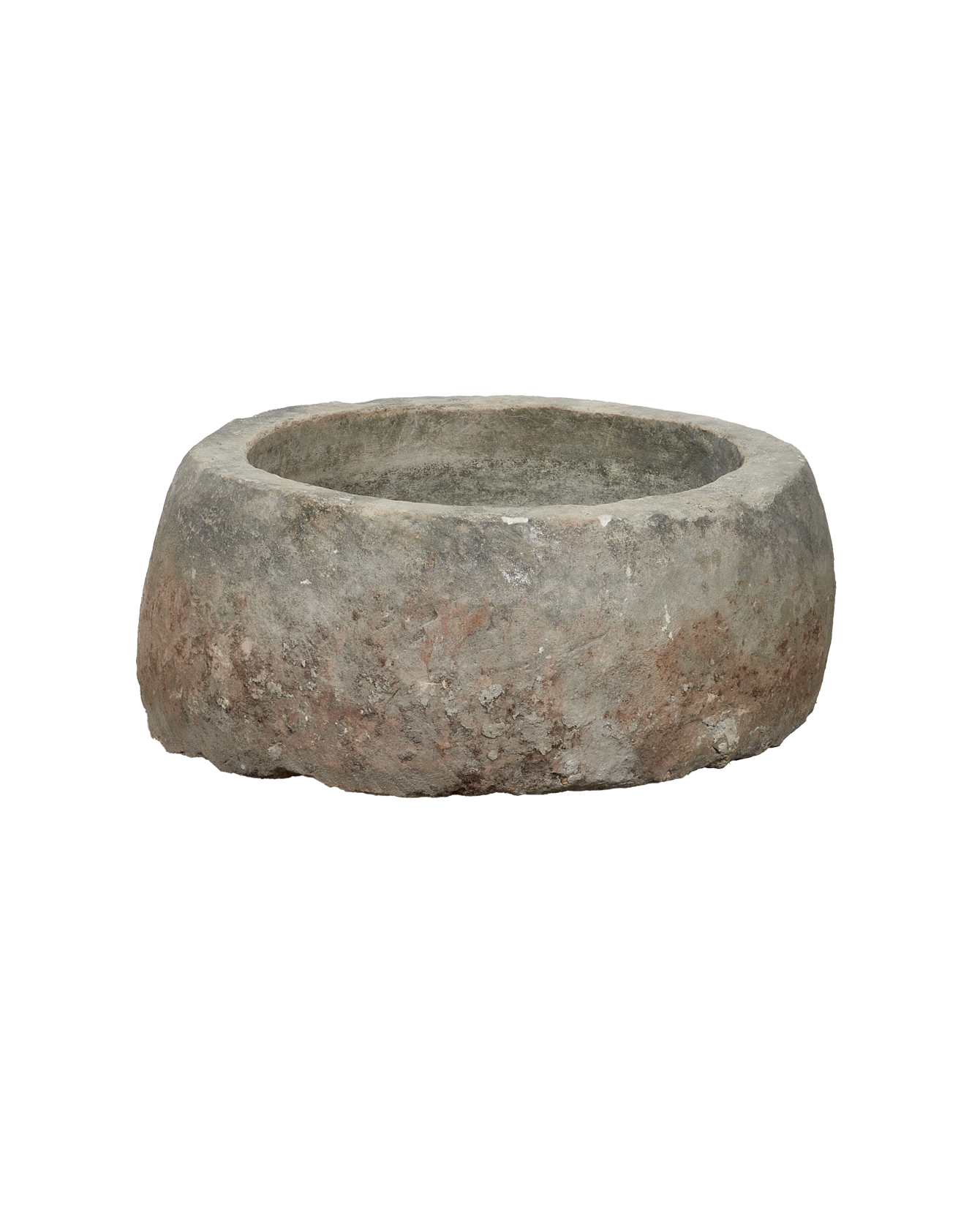 Vintage Limestone Trough - Round from Indonesia - Planters, Fountains, & Water Features