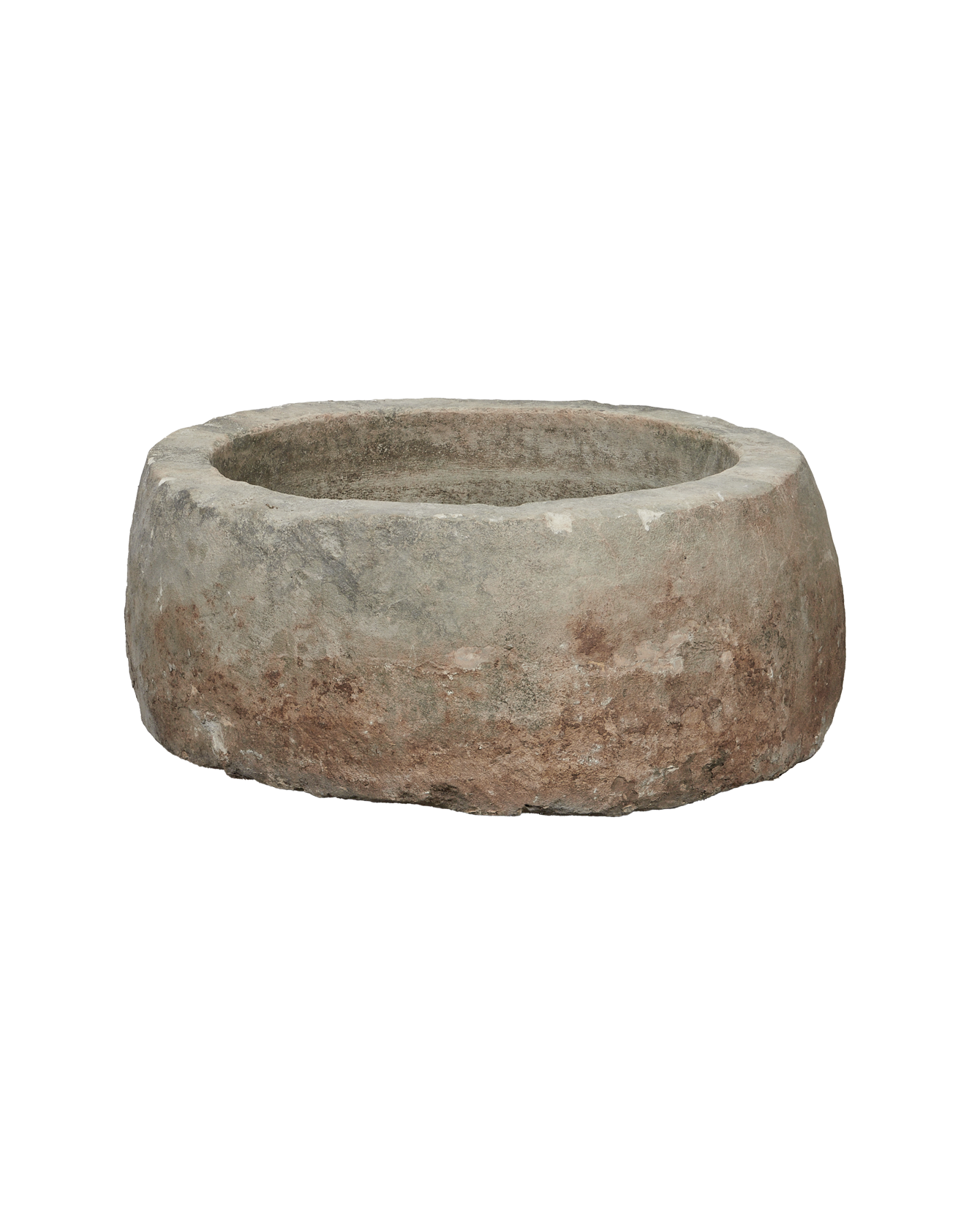 Vintage Limestone Trough - Round from Indonesia - Planters, Fountains, & Water Features