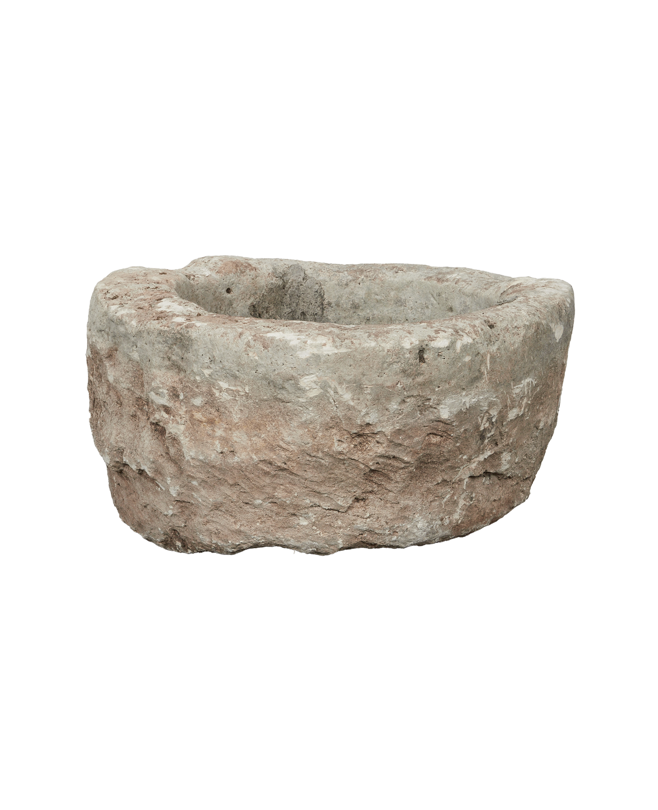 Vintage Limestone Trough - Round from Indonesia - Planters, Fountains, & Water Features
