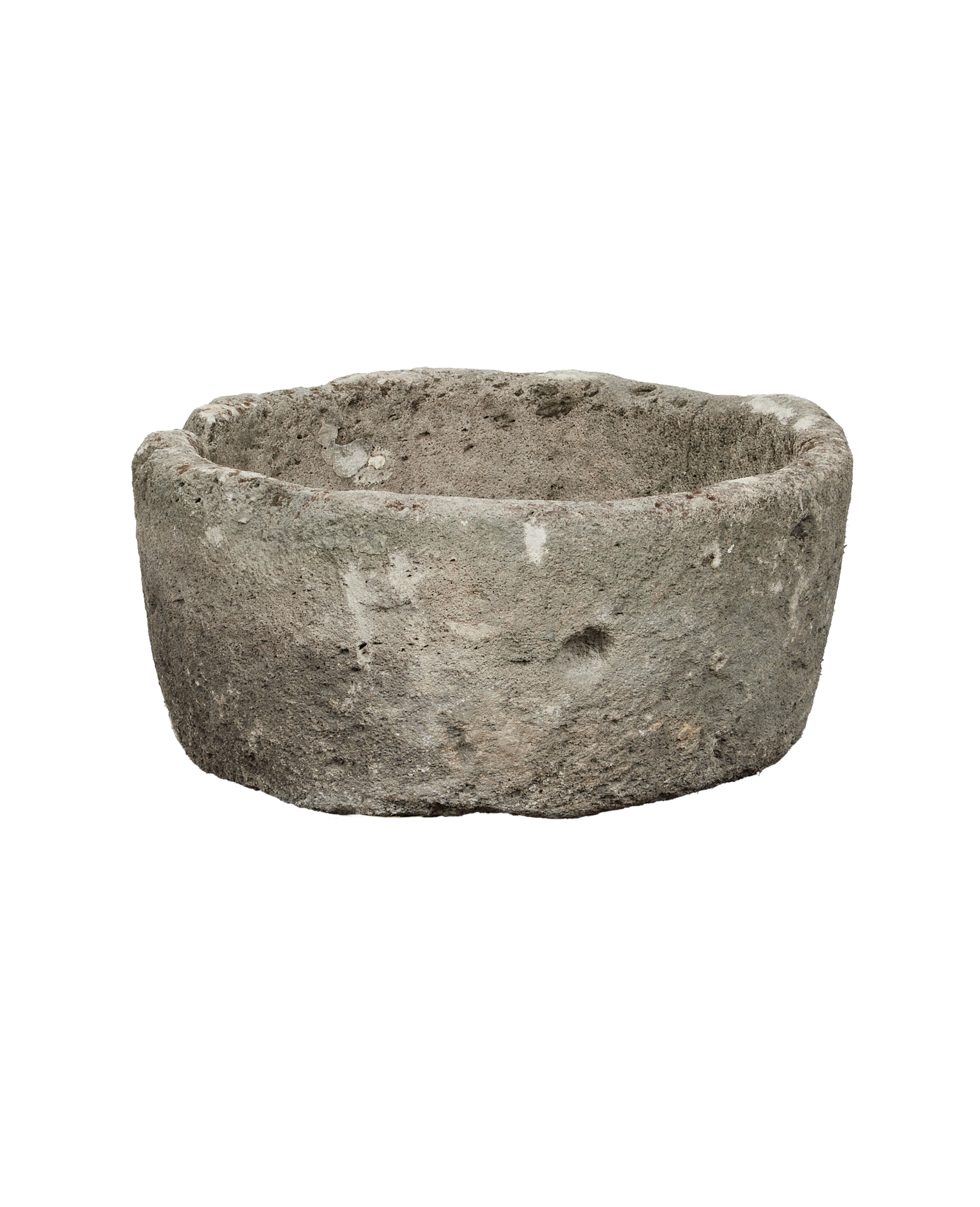 Vintage Limestone Trough - Round from Indonesia - Planters, Fountains, & Water Features