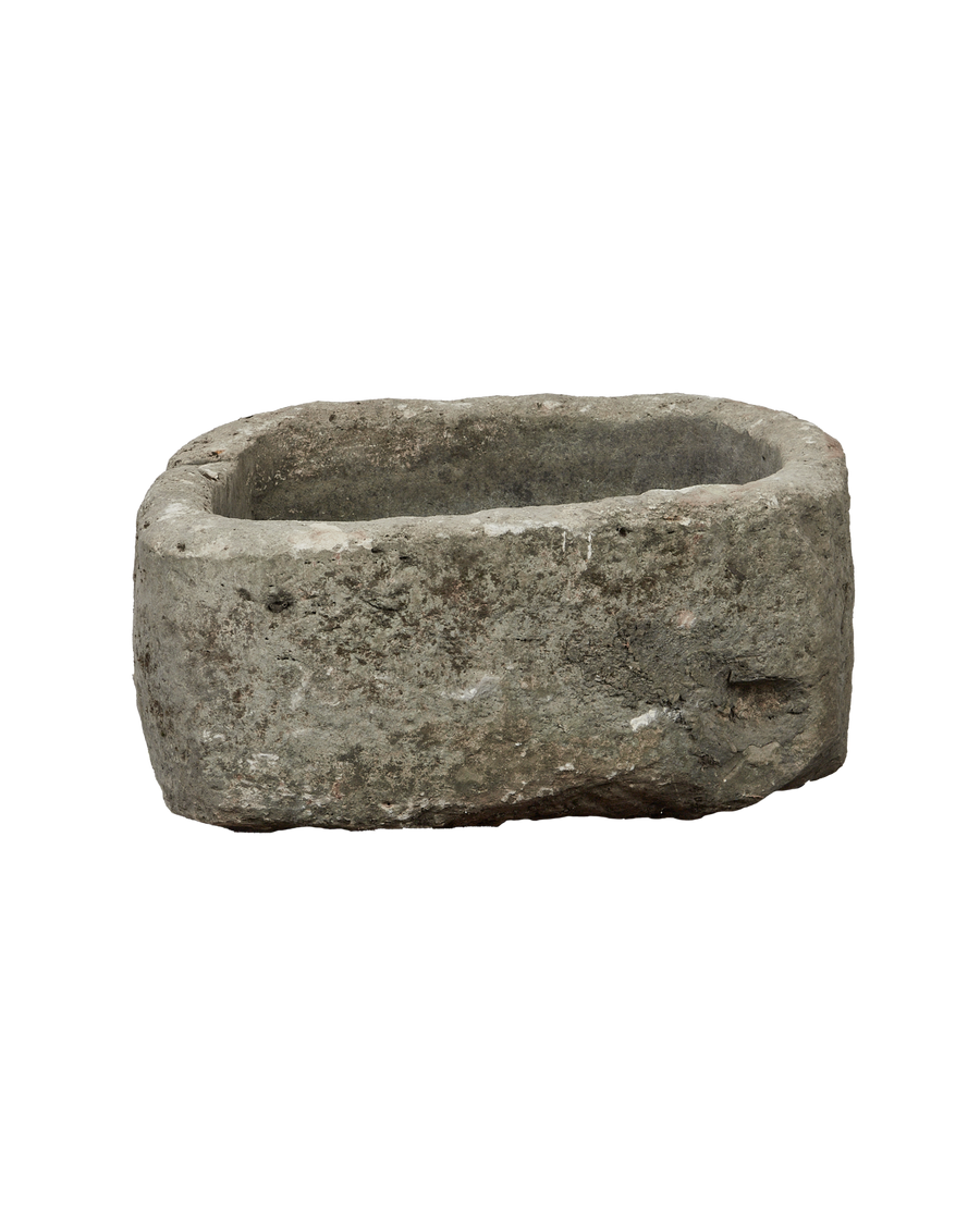 Vintage Limestone Trough - Rectangle from Indonesia - Planters, Fountains, & Water Features