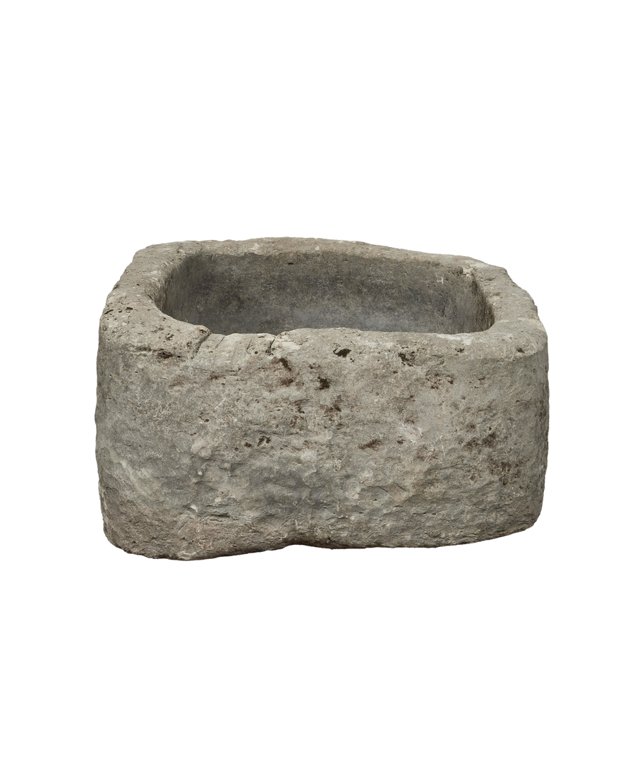 Vintage Limestone Trough - Rectangle from Indonesia - Planters, Fountains, & Water Features