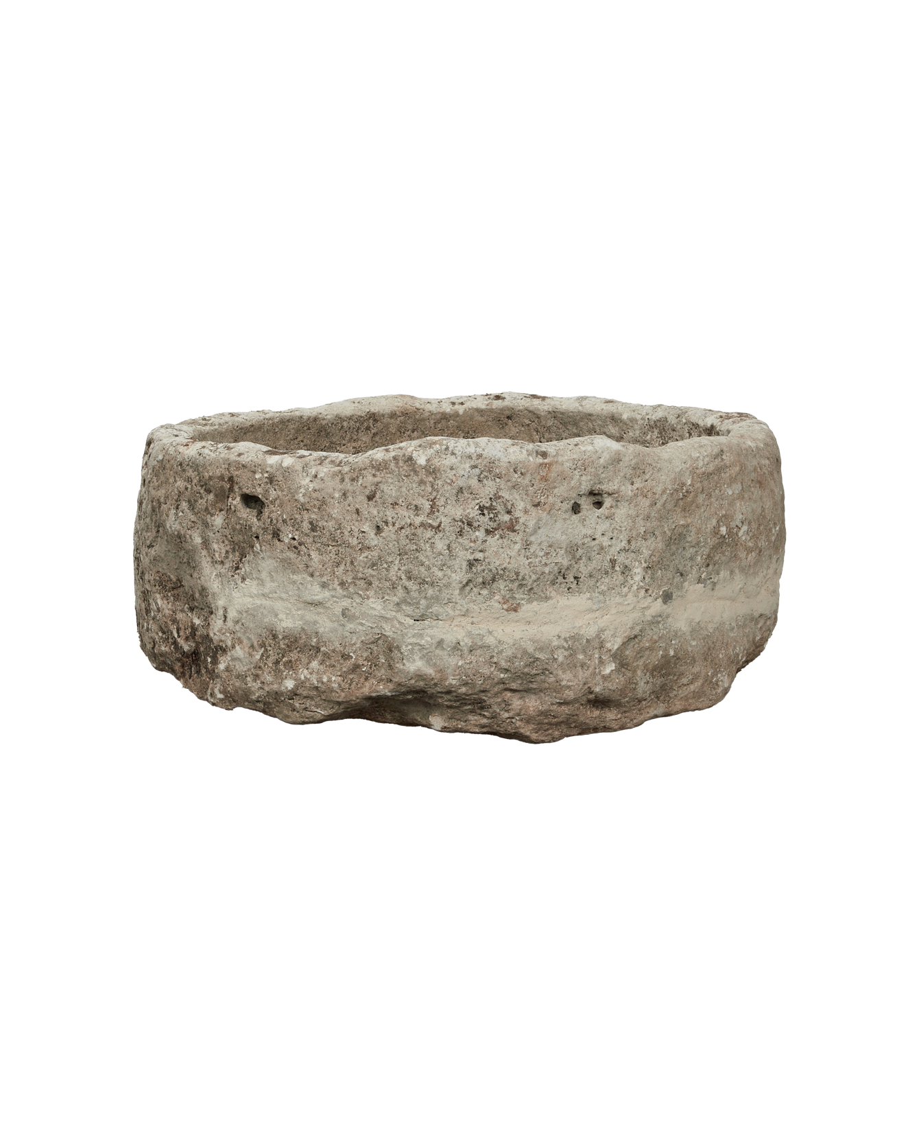 Vintage Limestone Trough - Round from Indonesia - Planters, Fountains, & Water Features
