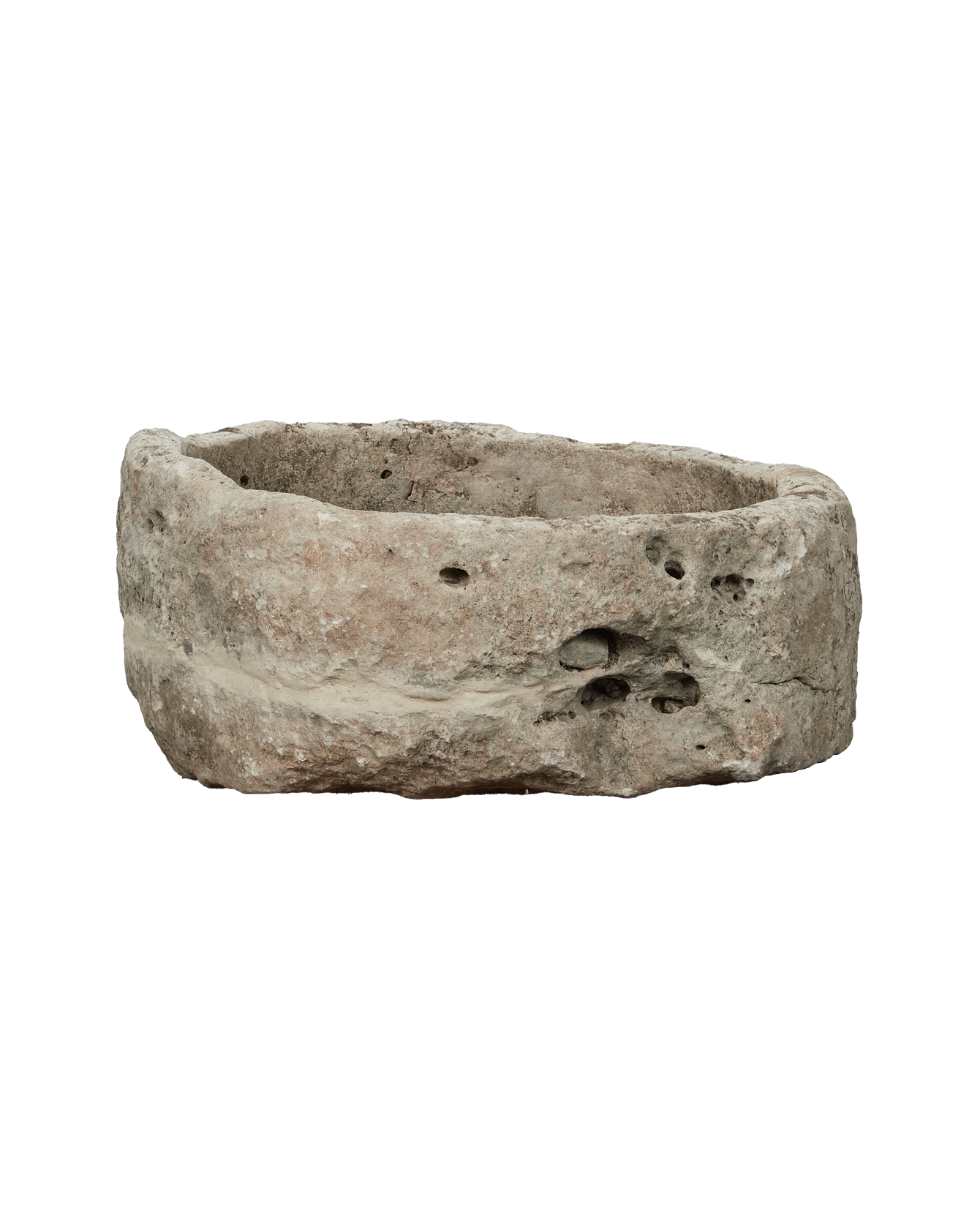 Vintage Limestone Trough - Round from Indonesia - Planters, Fountains, & Water Features