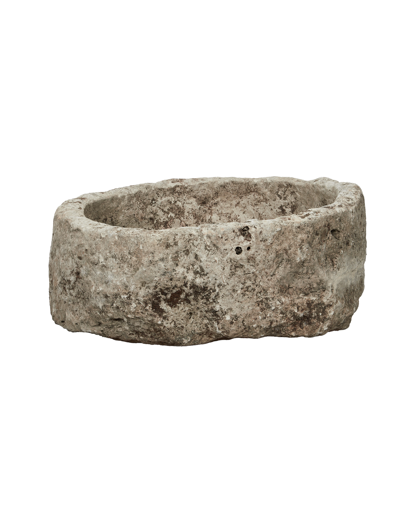 Vintage Limestone Trough - Round from Indonesia - Planters, Fountains, & Water Features